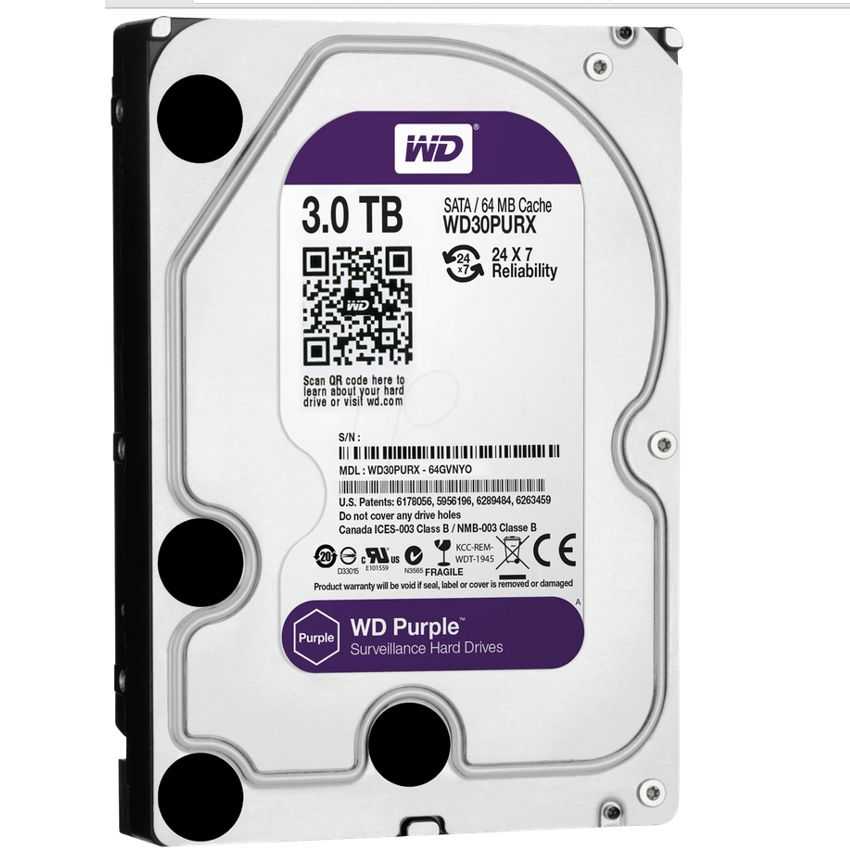 Disco Duro Western Digital 3.5" 3TB Purple WD30PURX