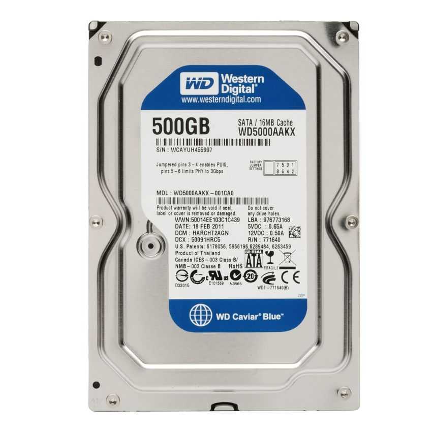 Disco Duro Western Digital 3.5 500 GB Caviar Blue WD5000AAKX