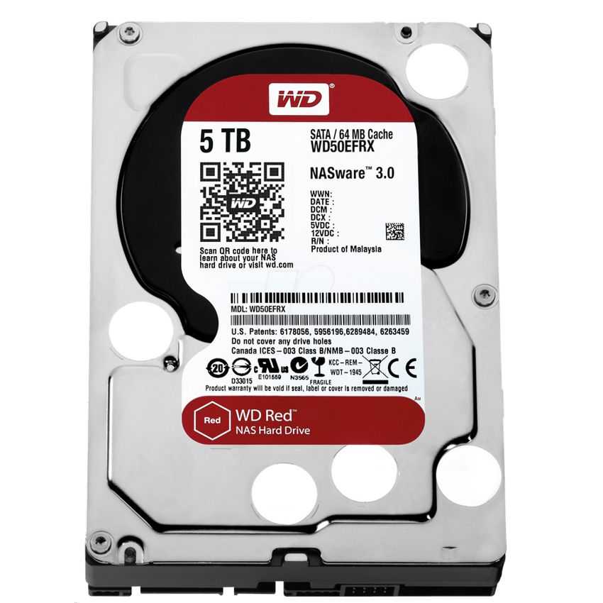 Disco Duro Western Digital 3.5" 5TB SATA NAS WD50EFRX