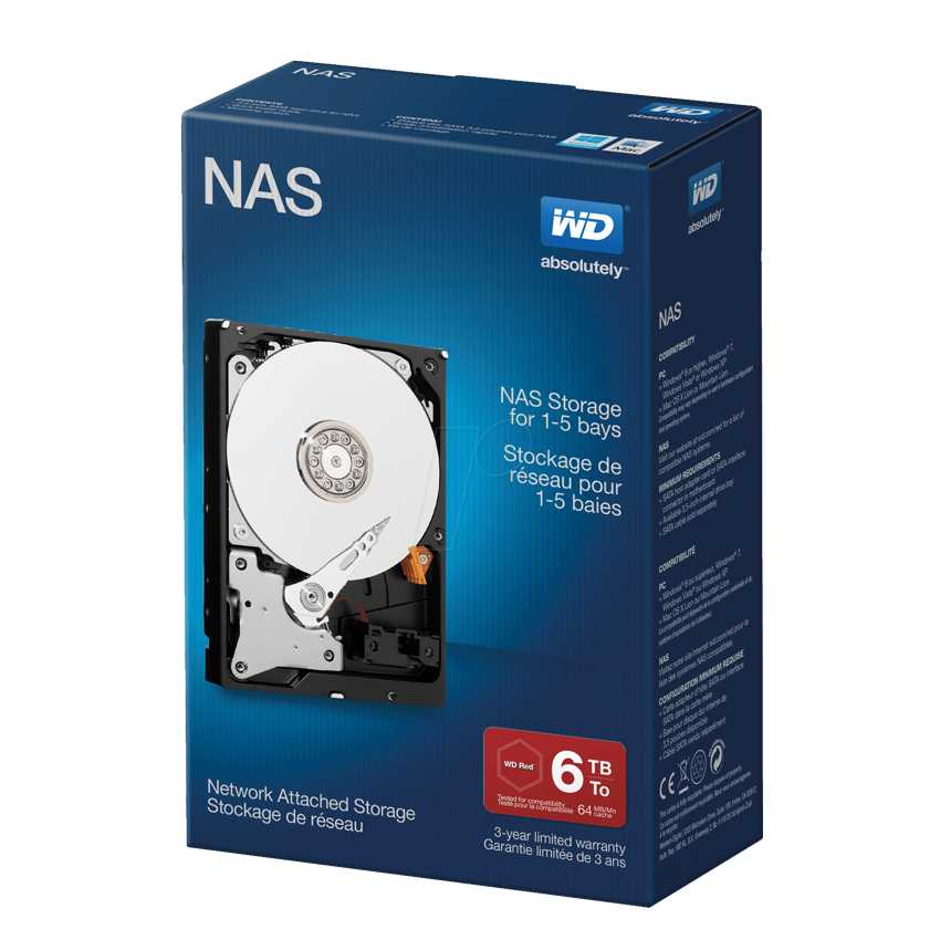 Disco Duro Western Digital 3.5" 6TB SATA NAS WD60EFRX Retail