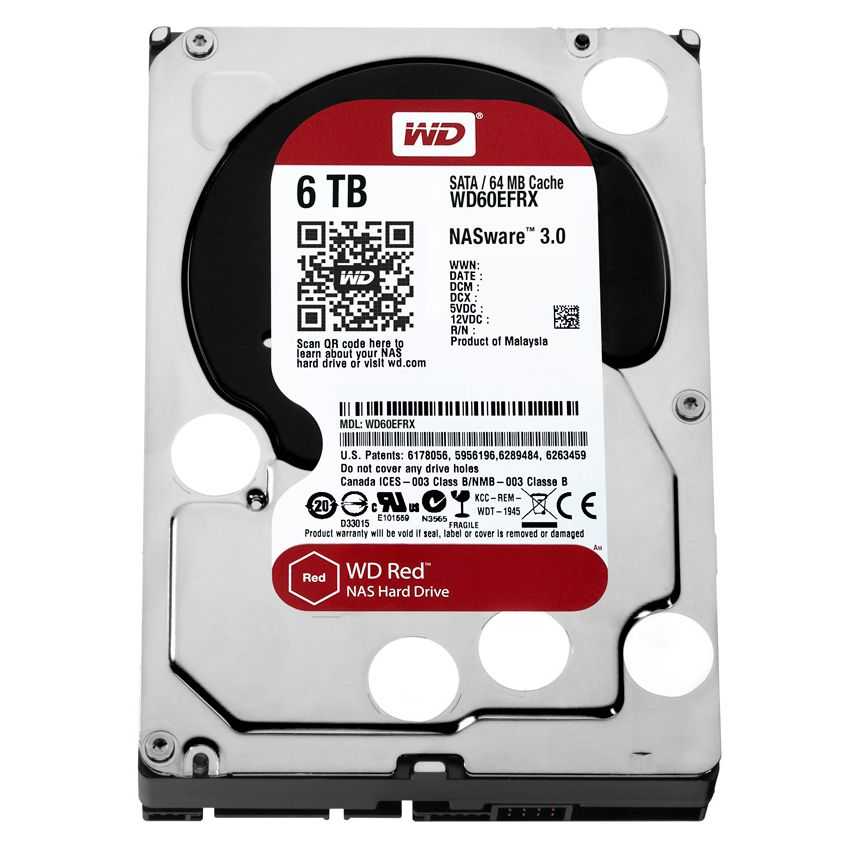 Disco Duro Western Digital 3.5" 6TB SATA NAS WD60EFRX