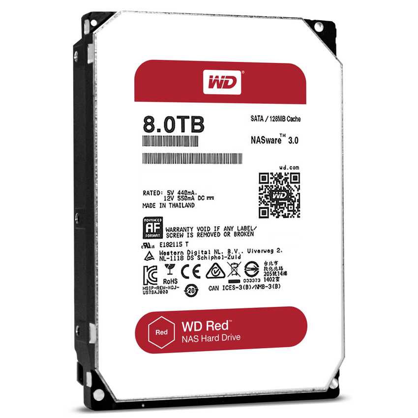 Disco Duro Western Digital 3.5" 8TB SATA NAS WD80EFZX