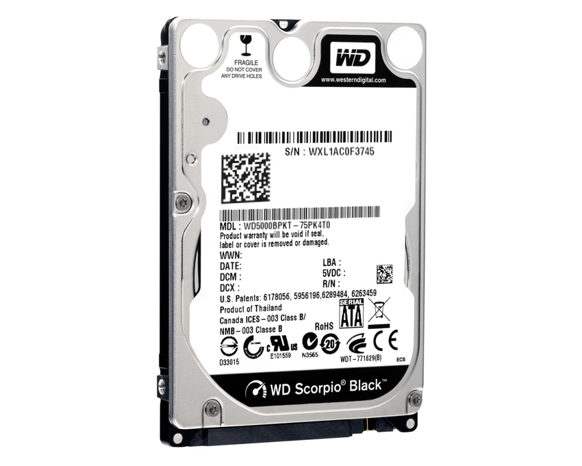 Disco Duro Western Digital 500GB SATA 2.5" WD5000BPKT