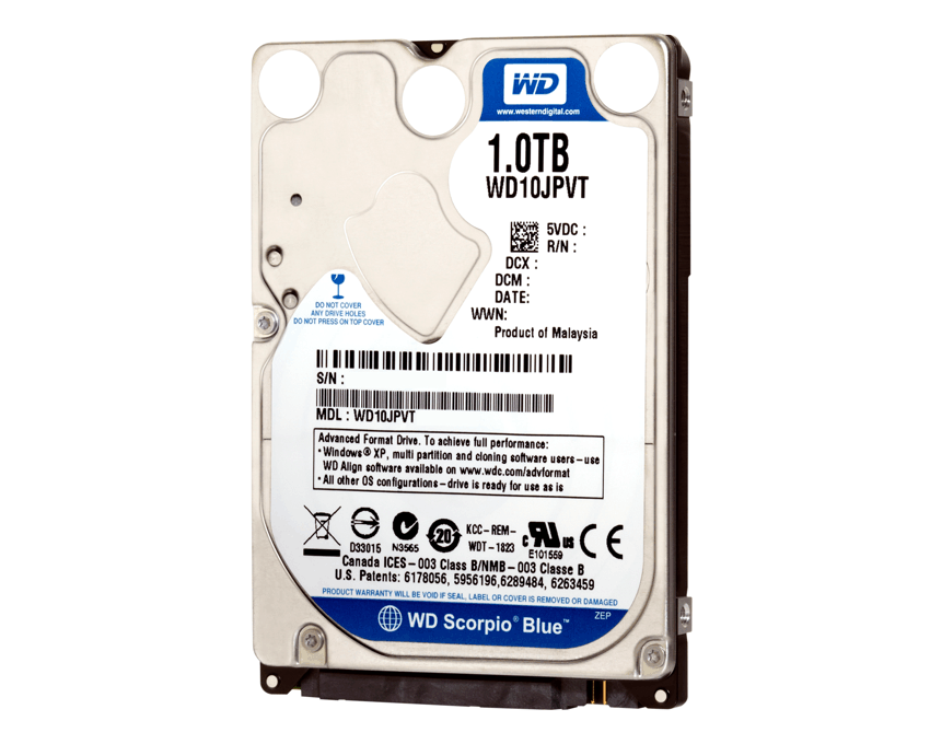 Disco Duro Western digital Scorpio Blue 1TB SATA 2.5"  