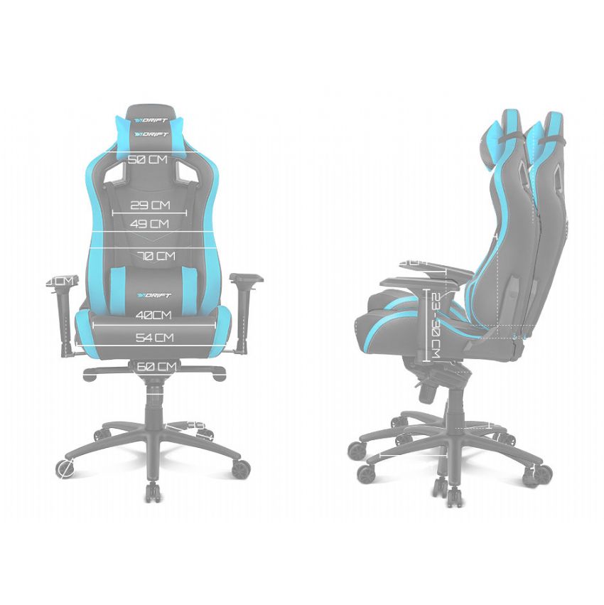 Drift DR500 Silla Gaming Negra y Azul imagen 11