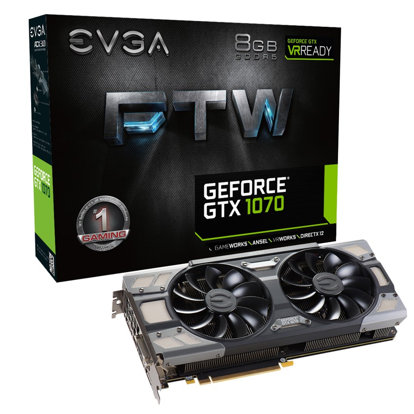 EVGA GeForce GTX1070 FTW Gaming 8GB DDR5