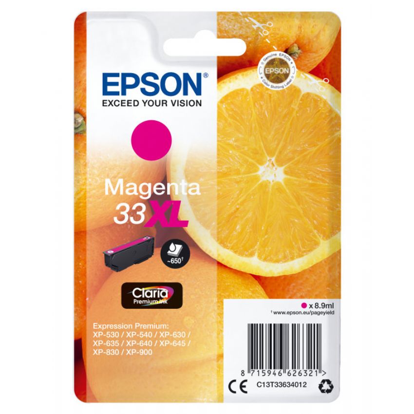 Epson 33XL Magenta Cartucho de Tinta Original Alta Capacidad
