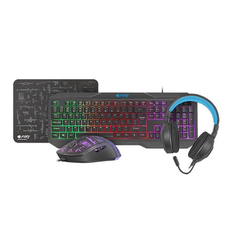 FURY THUNDERSTREAK 3.0 Teclado Ratón Auriculares y Alfombrila Gaming