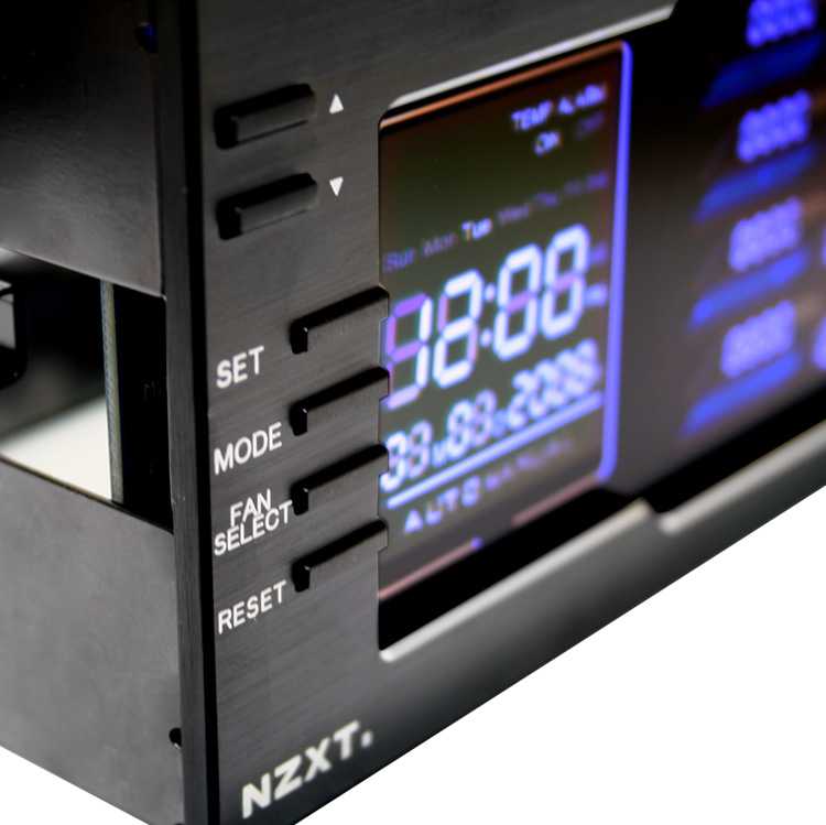 Frontal LCD NZXT Sentry LX Negro 2 x 5.25" imagen 4