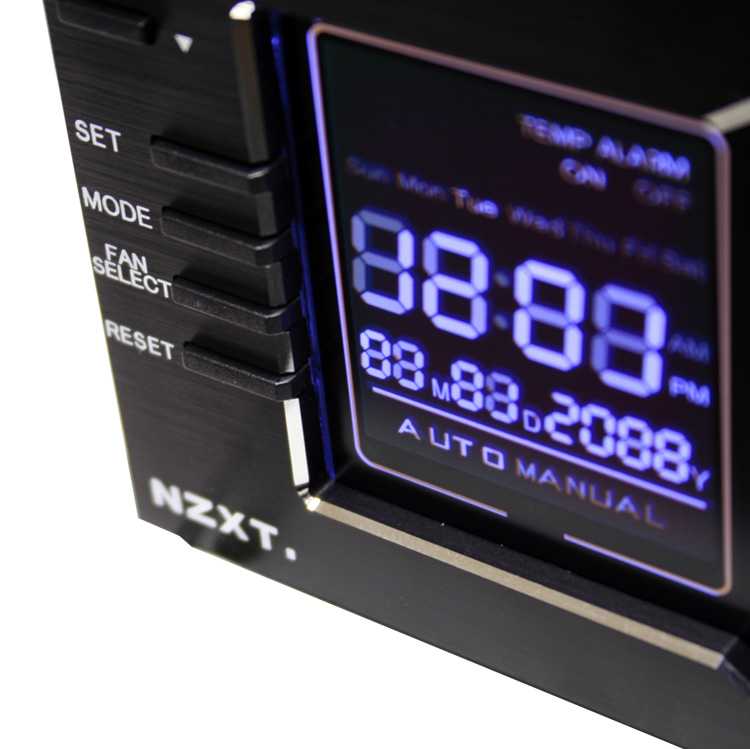 Frontal LCD NZXT Sentry LX Negro 2 x 5.25" imagen 5