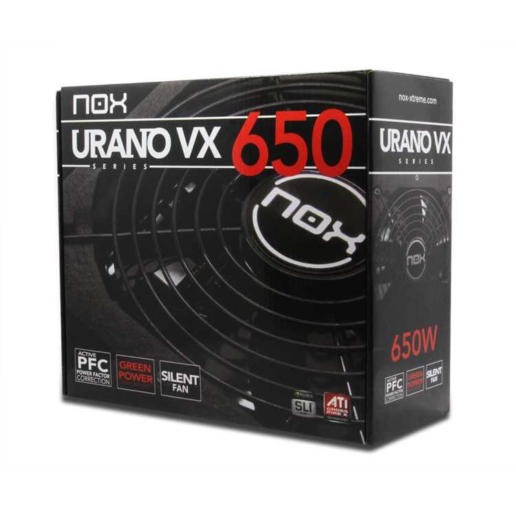 Fuente ATX Nox Urano VX 650W PFC Activo 120 mm imagen 5