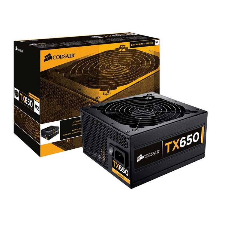 Fuente CORSAIR 650W TX V2 Enthusiast Series 80+Bro