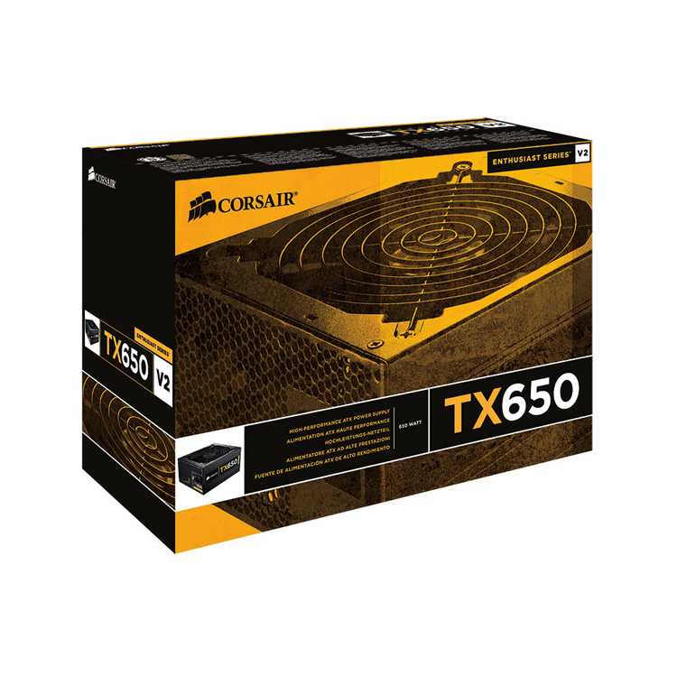 Fuente CORSAIR 650W TX V2 Enthusiast Series 80+Bro imagen 2