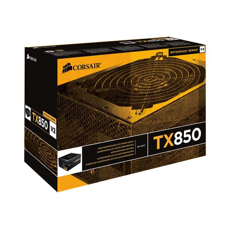 Fuente CORSAIR 850W TX V2 Enthusiast Series 80+Bro imagen 2