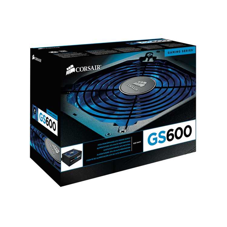 Fuente CORSAIR GS600W Gaming Series 80PLUS imagen 2