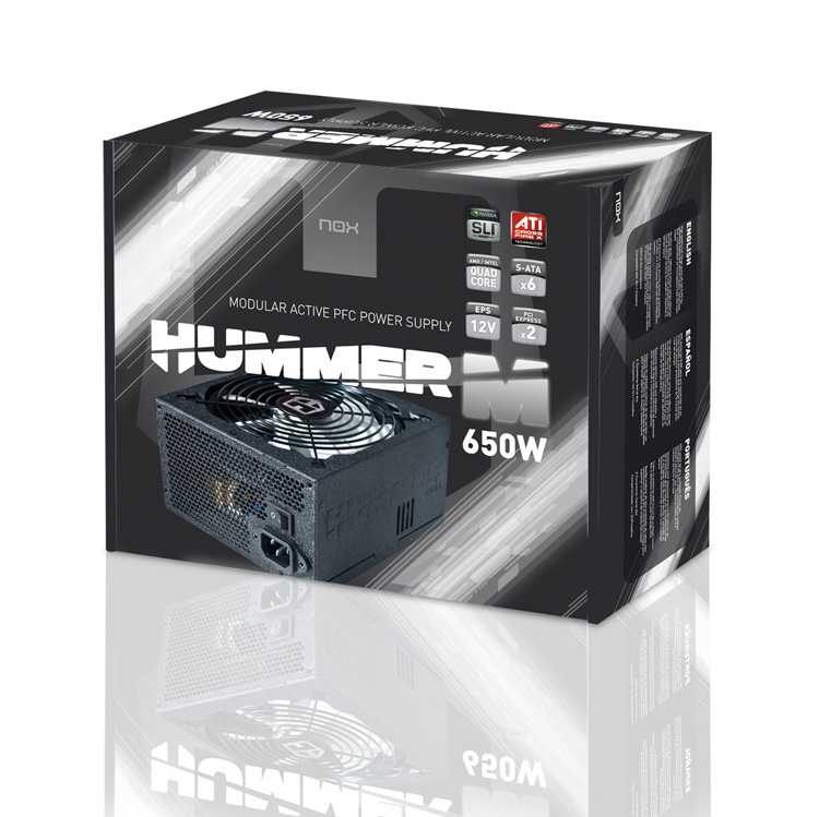 Fuente Modular NOX HUMMER 650W PFC Activo 140 mm