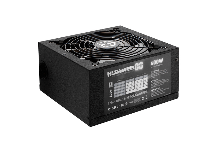 Fuente NOX HUMMER 80 600W 80PLUS PFC Activo 140 mm imagen 4
