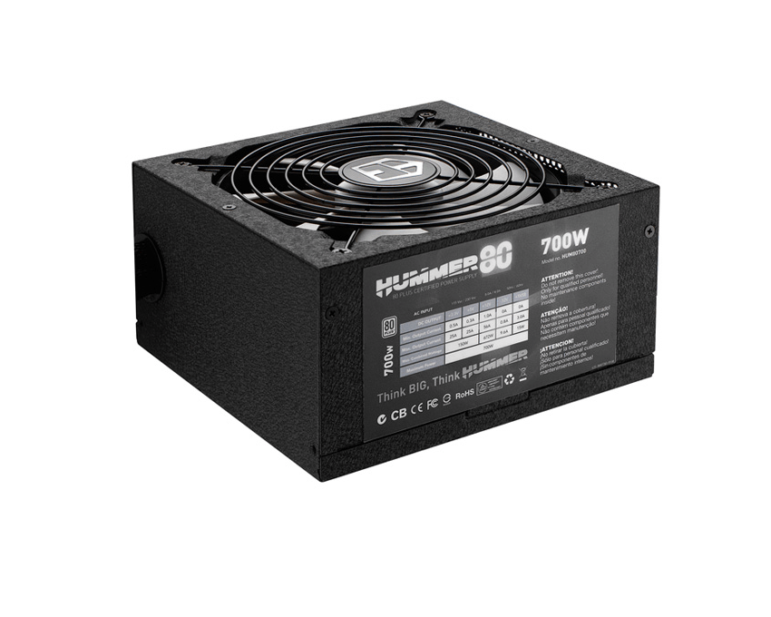 Fuente NOX HUMMER 80 700W 80PLUS PFC Activo 140 mm imagen 4