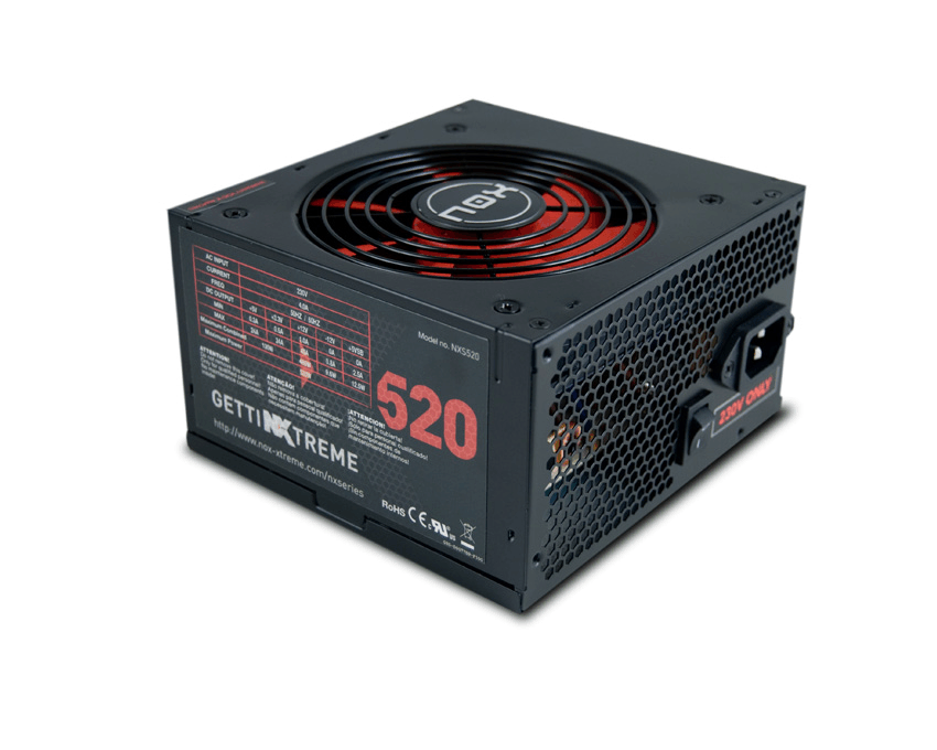 Fuente NOX NX Series 520W PFC Activo 120 Red Fan imagen 5