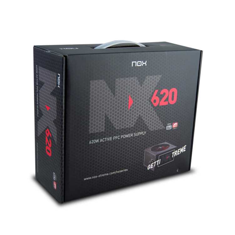Fuente NOX NX Series 620W PFC Activo 120 Red Fan imagen 2