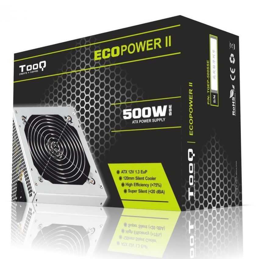 Fuente de Alimentacion TOOQ TQEP-500SSE 500 Wattios imagen 2