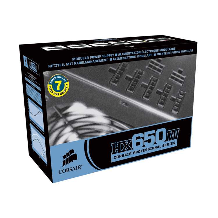 Fuente modular CORSAIR HX650W Professional Series imagen 3
