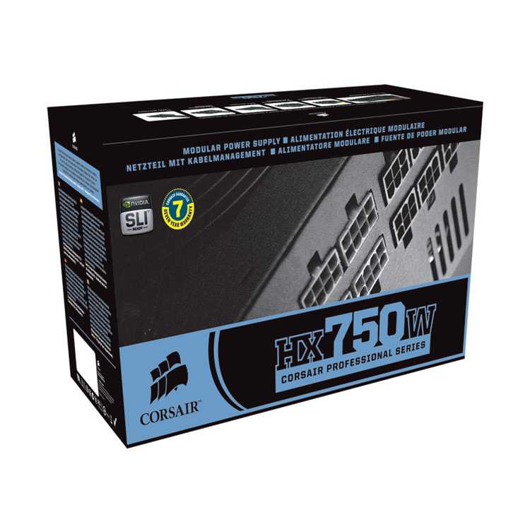 Fuente modular CORSAIR HX750W Professional Series imagen 3