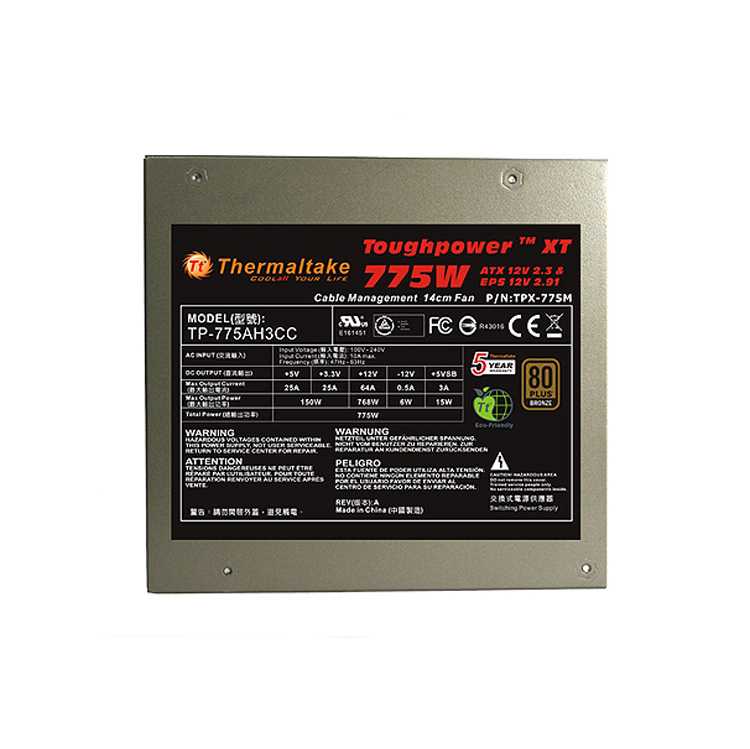 Fuente modular THERMALTAKE New Toughpower XT 775W imagen 2