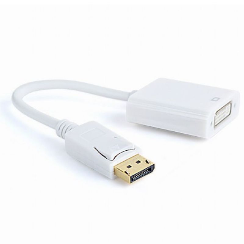 Gembird A-DPM-DVIF-002-W Adaptador DisplayPort Macho a DVI Hembra Blanco