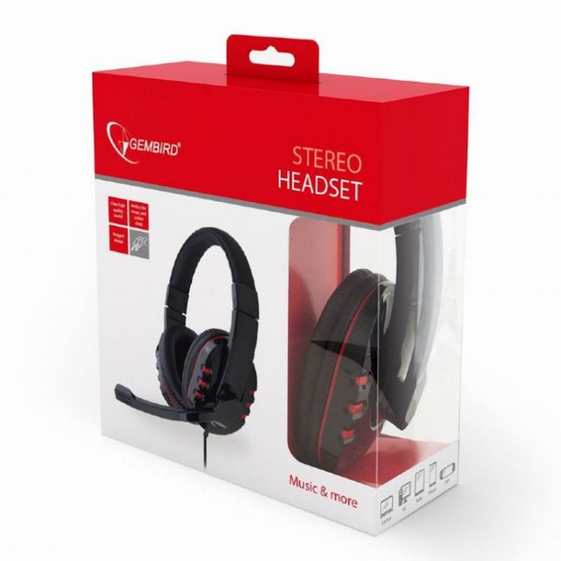 Gembird GHS-402 Auriculares con Micrófono Negro imagen 2
