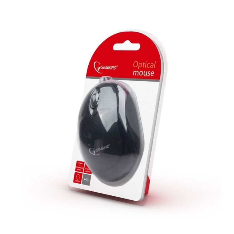 Gembird MUS-U-01 Ratón USB Negro 3 Botones imagen 4