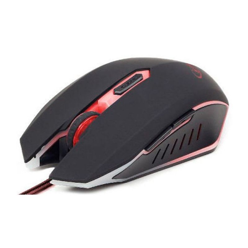 Gembird Ratón Gaming USB Negro-Rojo