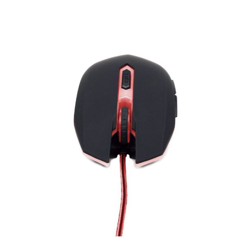 Gembird Ratón Gaming USB Negro-Rojo imagen 2