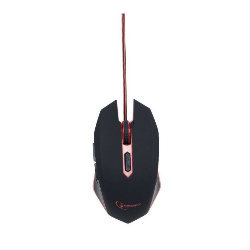 Gembird Ratón Gaming USB Negro-Rojo imagen 4