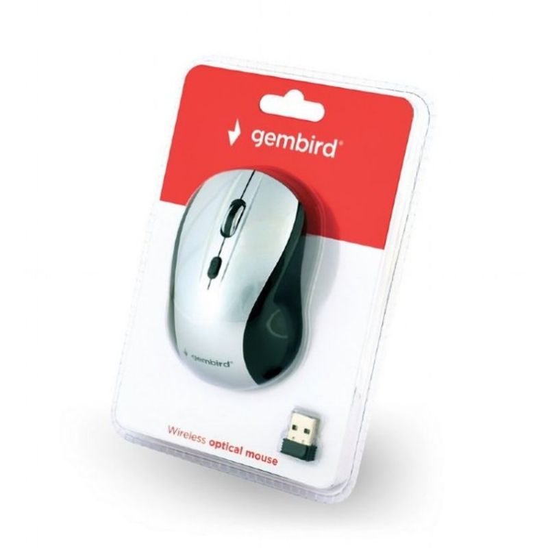 Gembird Ratón Inalámbrico Blanco-Negro 4 Botones imagen 3