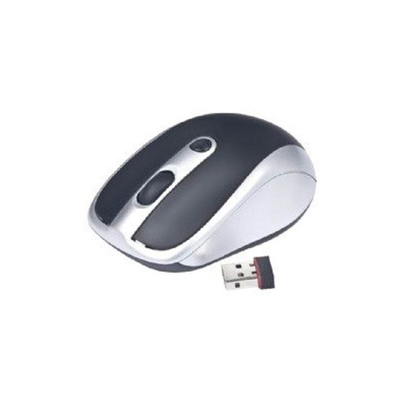 Gembird Ratón Inalámbrico Negro-Plata 4 Botones
