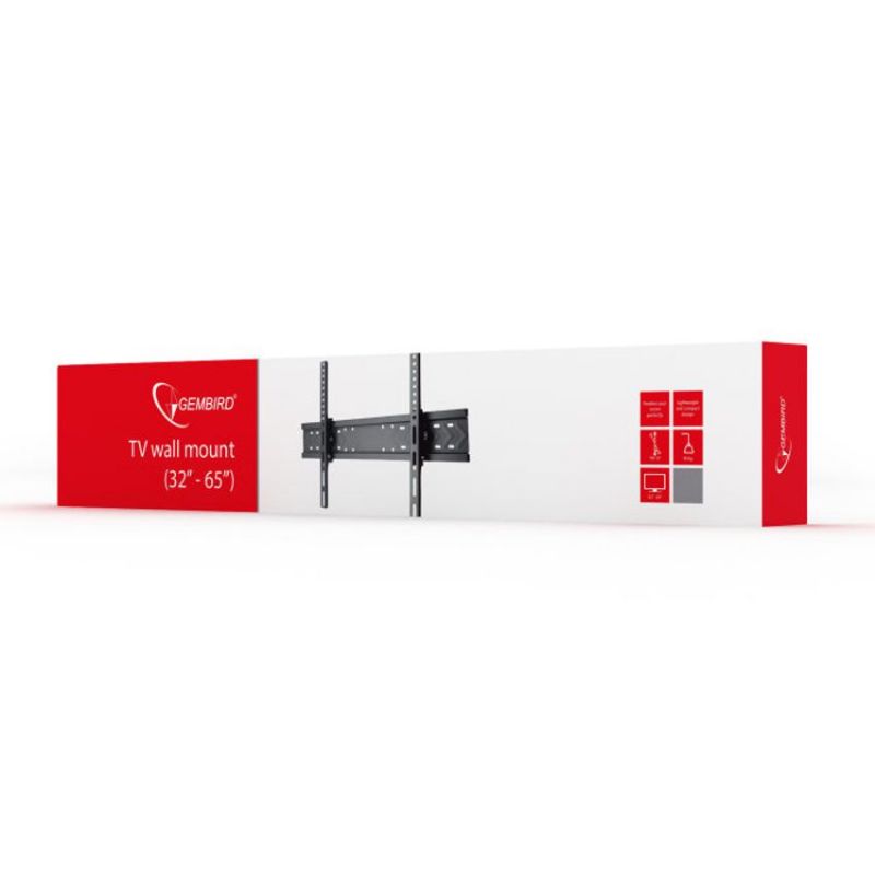 Gembird WM-65T-01 Soporte TV VESA 600x400 32"-65" Max 40 Kg imagen 4