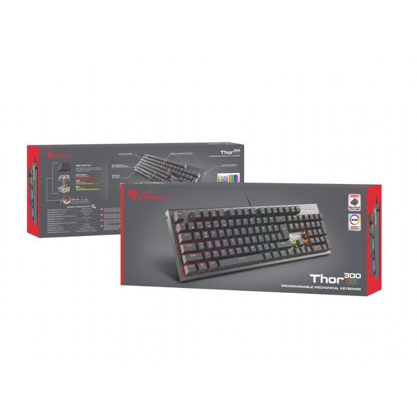 Genesis Thor 300 Teclado Gaming Swicth Rojo RGB imagen 2