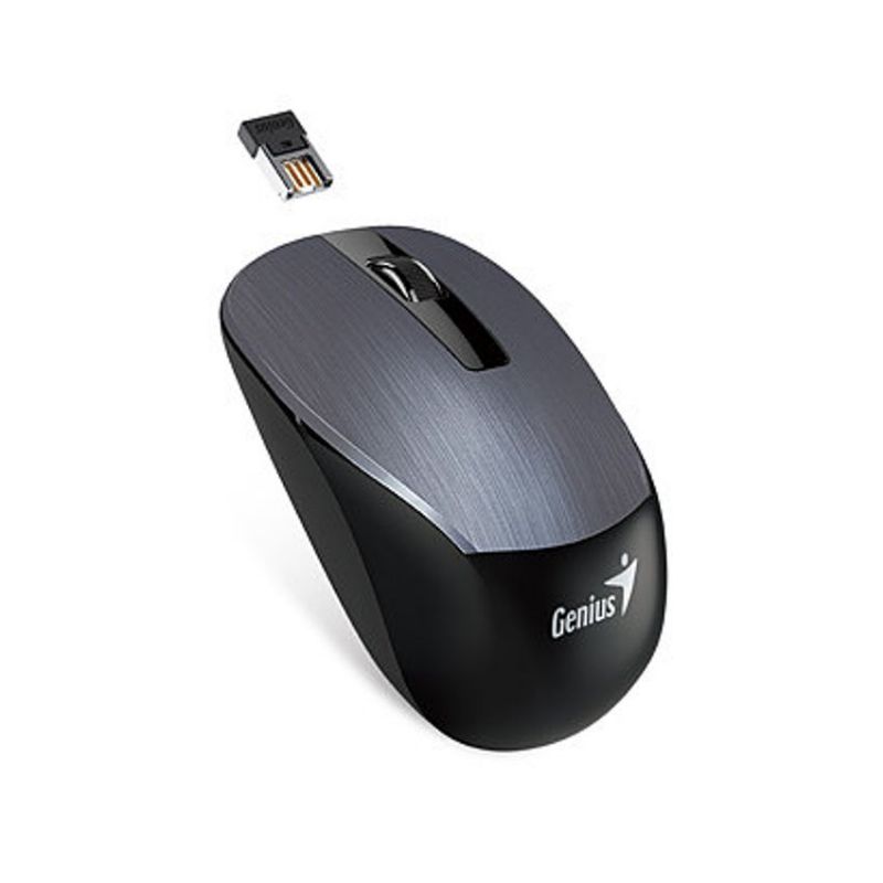 Genius NX 7015 Ratón Inalámbrico Gris Oscuro Metal
