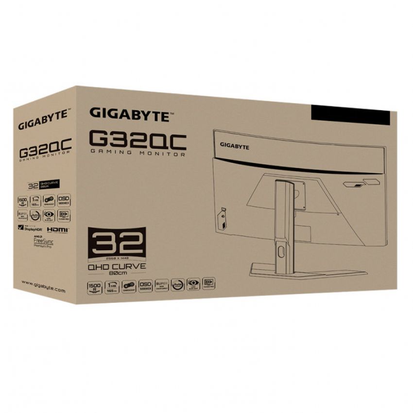 Gigabyte G32QC-A Monitor Gaming VA 32" 2560x1440 HDMI-DP imagen 9