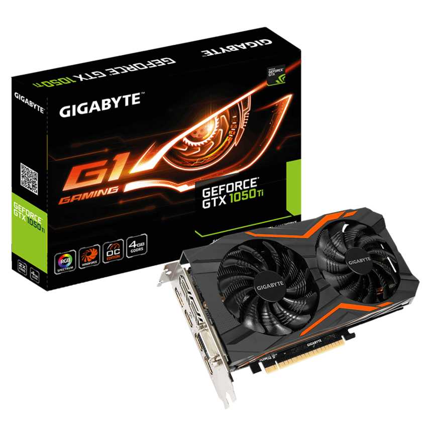 Gigabyte GTX 1050 Ti G1 Gaming 4G DDR5