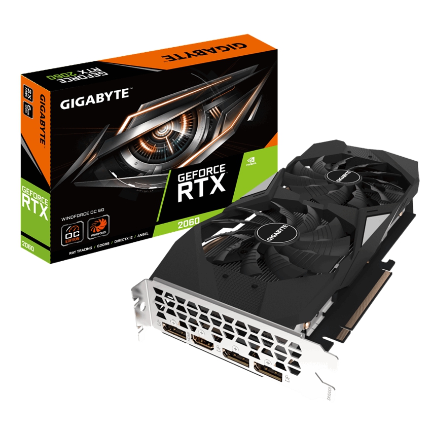 Gigabyte GeForce RTX 2060 WindForce OC 6Gb DDR6 Rev2.0