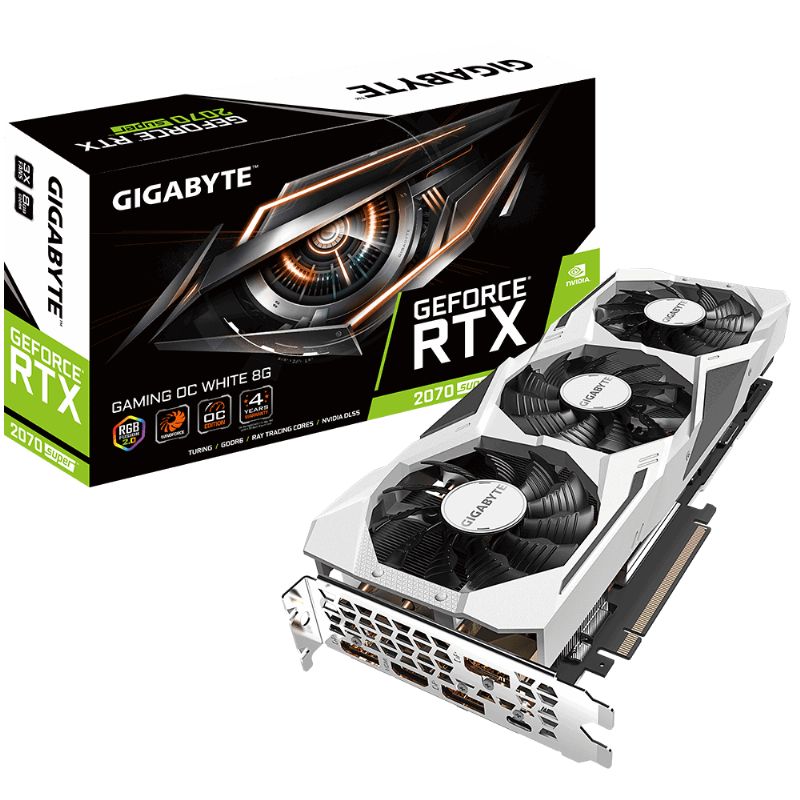 Gigabyte GeForce RTX 2070 Super 8 GB DDR6 Gaming OC White