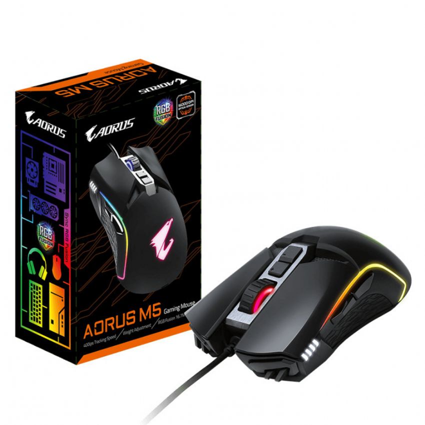 Gigabyte M5 Aorus Ratón Gaming 16000DPI RGB imagen 7