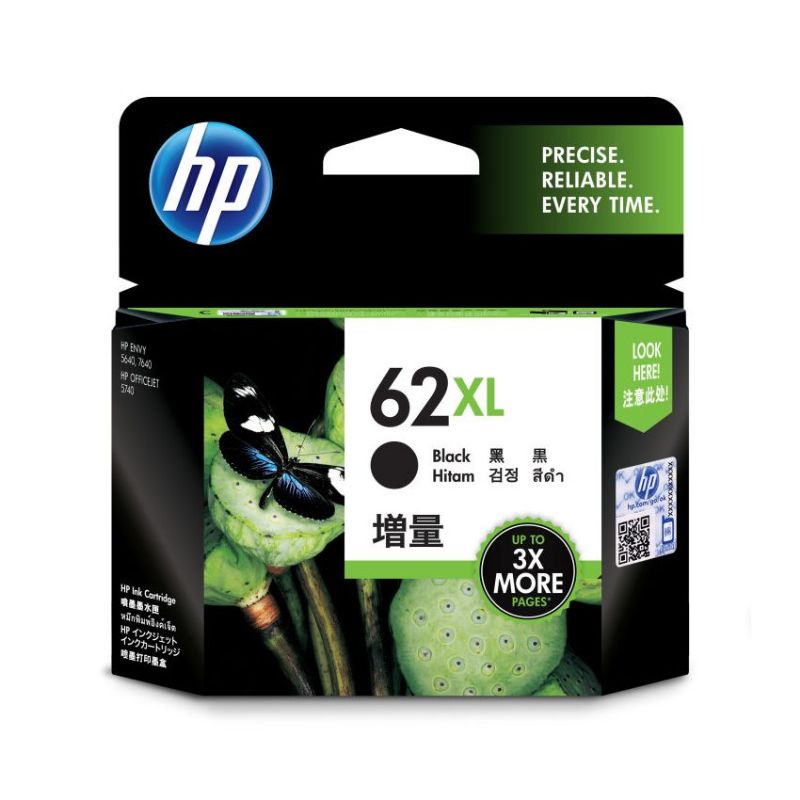 HP 62XL Negro Cartucho de Tinta Original Alta Capacidad