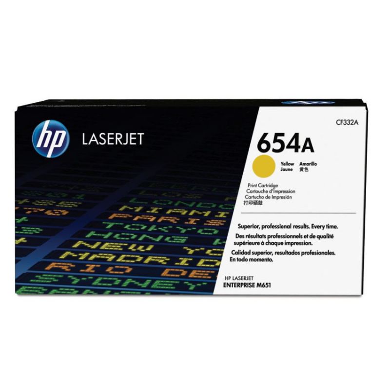HP 654A Toner Original Amarillo