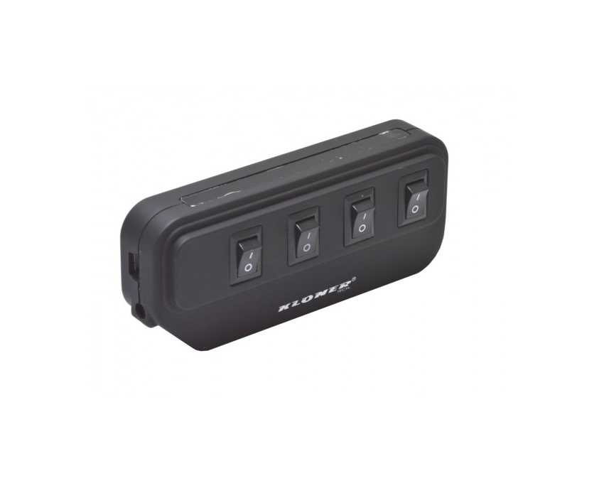 HUB KLONER 4 USB 2.0 con interruptor de seguridad KHU0079 imagen 3