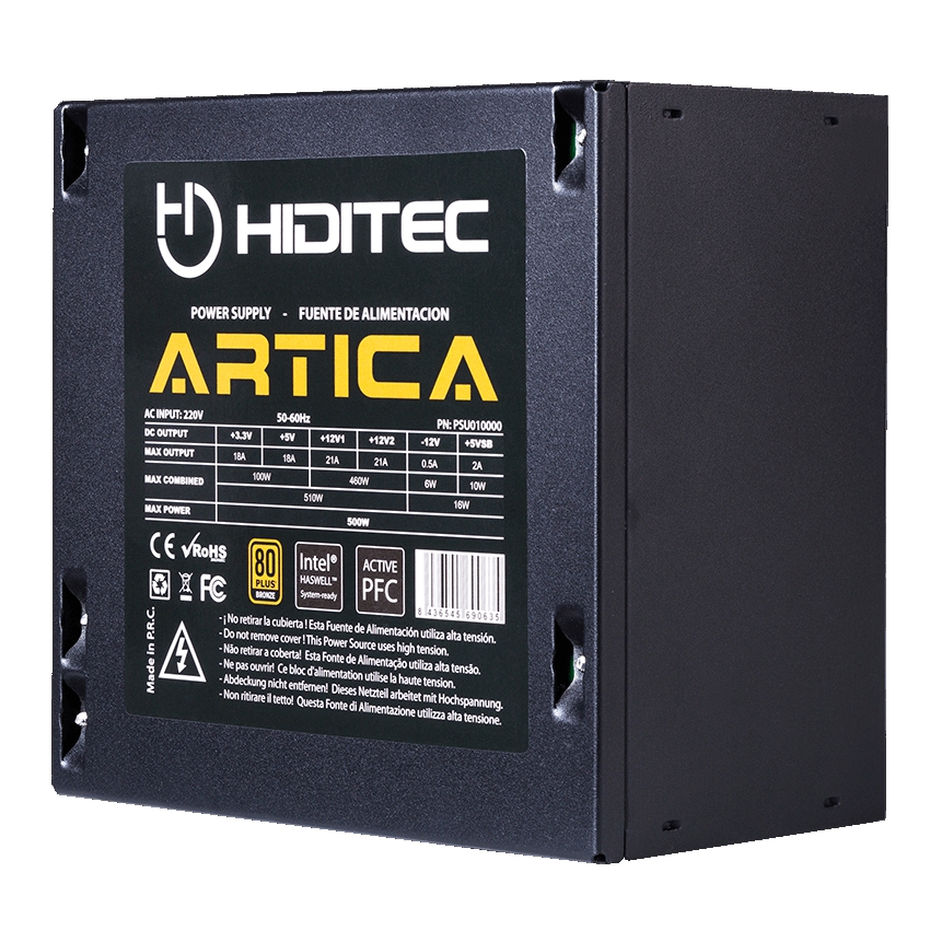 Hiditec Artica 500 Wattios 80+ Bronze