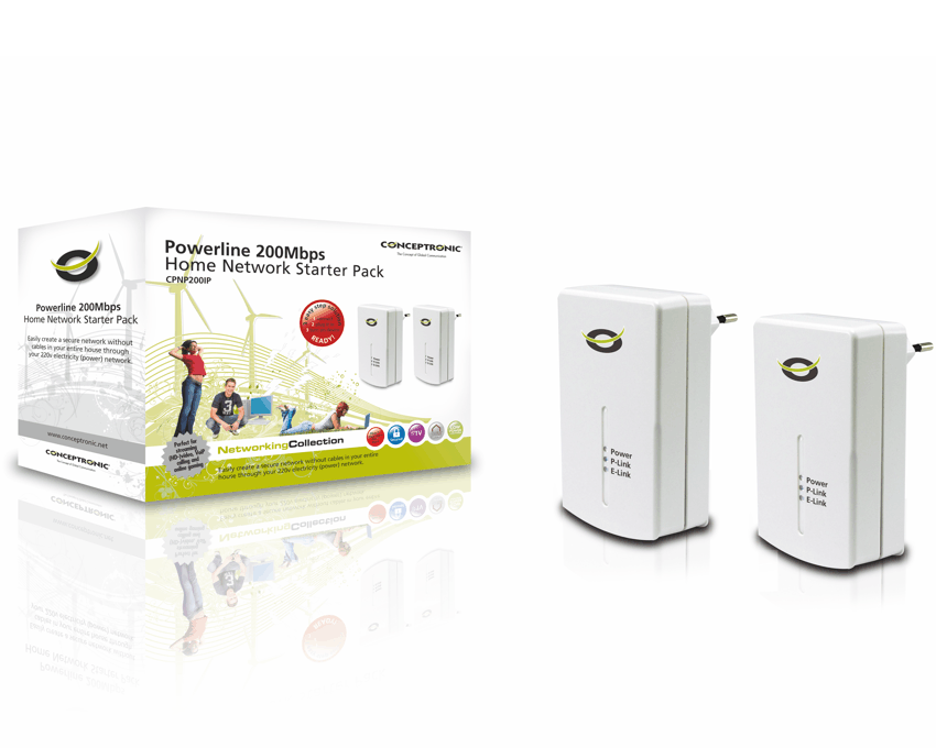 HomePlug Conceptronic Powerline 200 Mb. Kit 2 CPNP200IP imagen 2