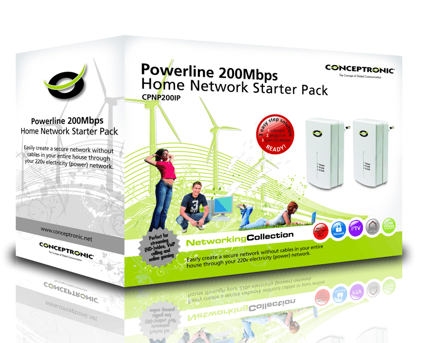 HomePlug Conceptronic Powerline 200 Mb. Kit 2 CPNP200IP imagen 3